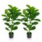 Artificial Tree 2-Pack Artificial Fiddle Leaf Fig Tree for Outdoor and Indoor